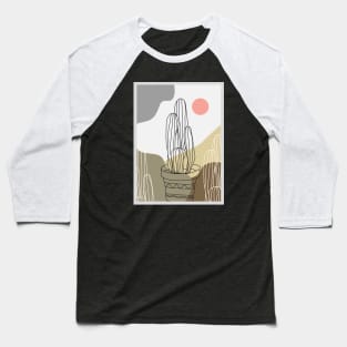 Abstract Desert Cactus Minimalist Art Baseball T-Shirt